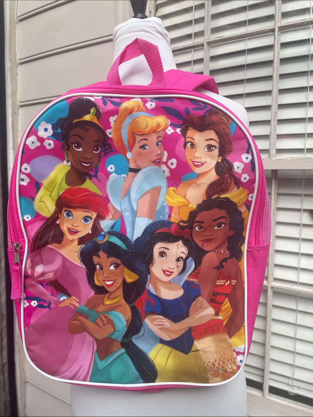 Disney Princess PINK Backpack-Cinderella/Ariel/ Belle /Snow White/Moana